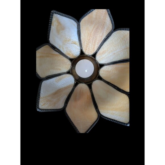 Beautiful Vintage Pendant Slag Glass Tulip Style Single Bulb Hanging Light - Picture 6 of 10